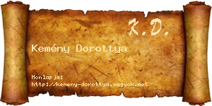 Kemény Dorottya névjegykártya