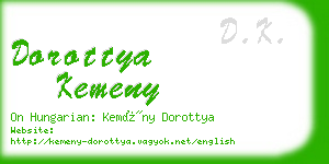 dorottya kemeny business card